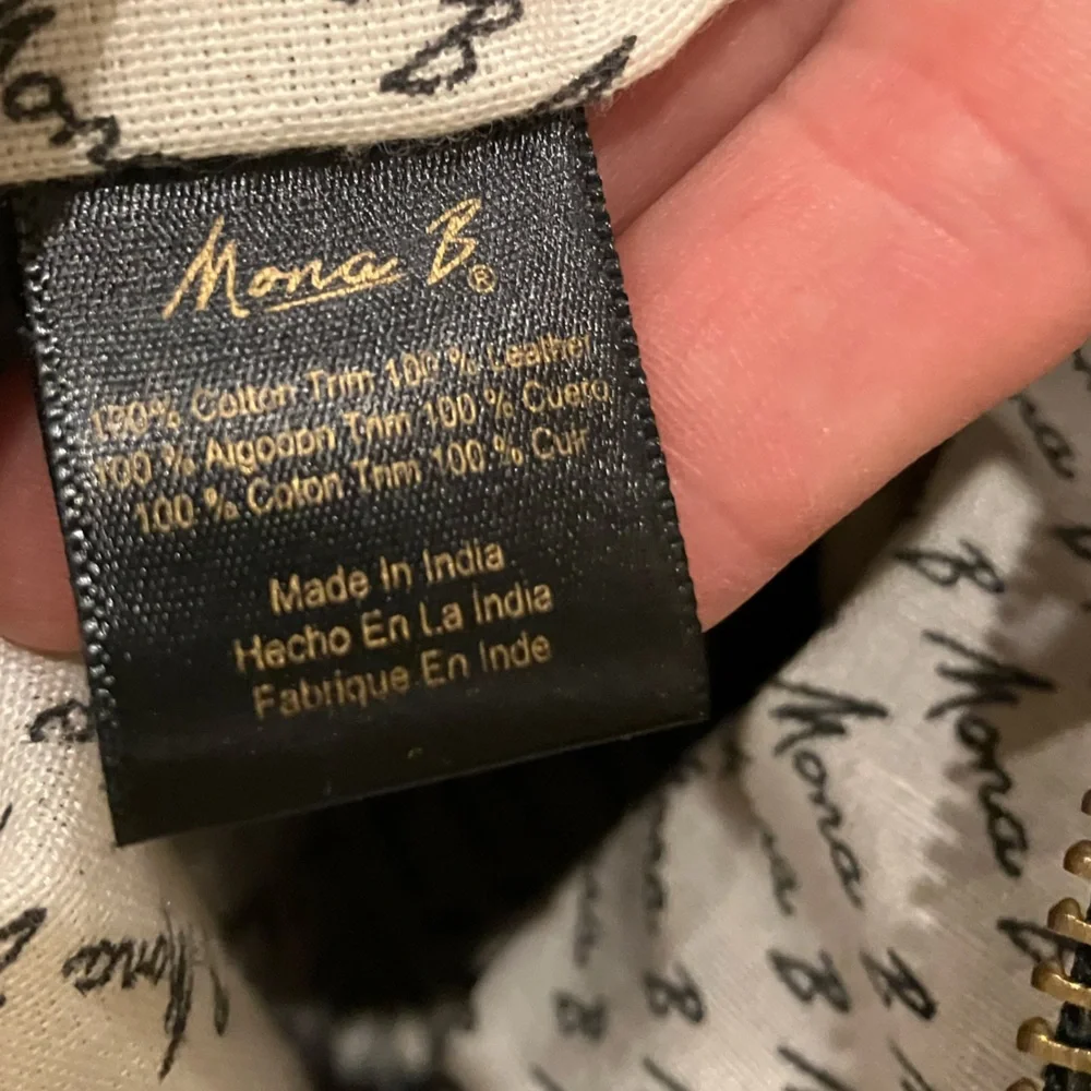 Mona B canvas/leather convertible crossbody satchel - Picture 4 of 10